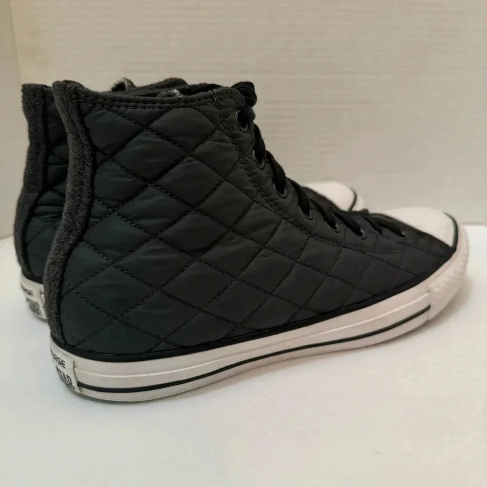 Converse All Star Chuck Taylor Black Quilted Lined Unisex Sneakers